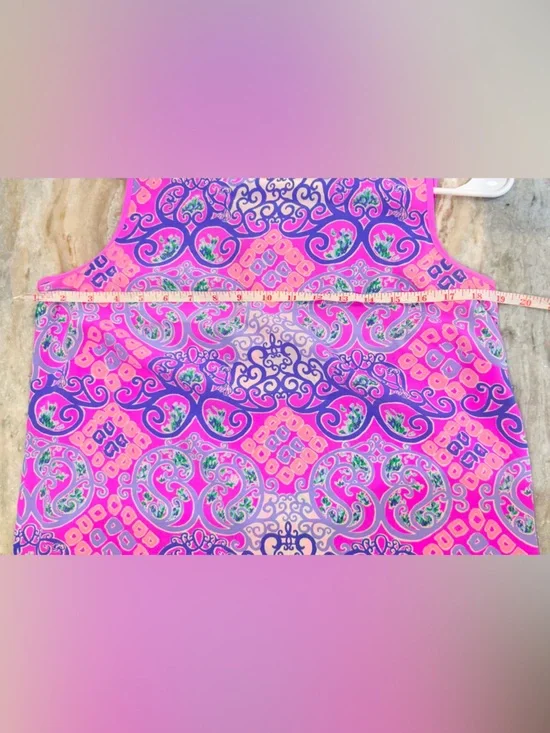 Women’s LILLY PULITZER Iona shell multi behind the gates engineer silk top. Sz S - Picture 6 of 7